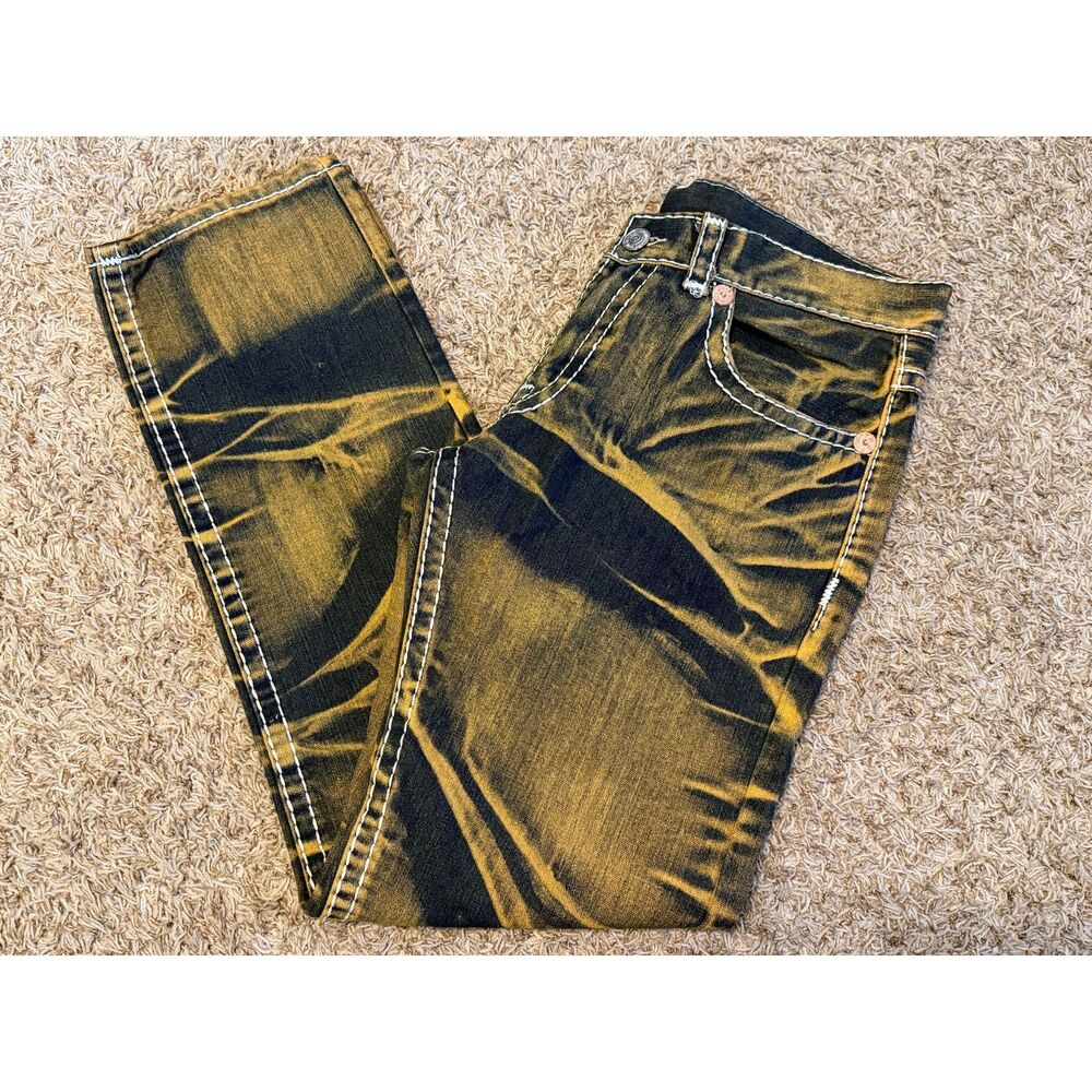 Vintage True Religion Billy Super T Jeans 100% Cotton Made in USA Acid Wash 40